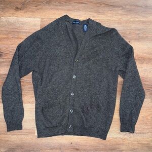 Men's Gray Cardigan Sweater